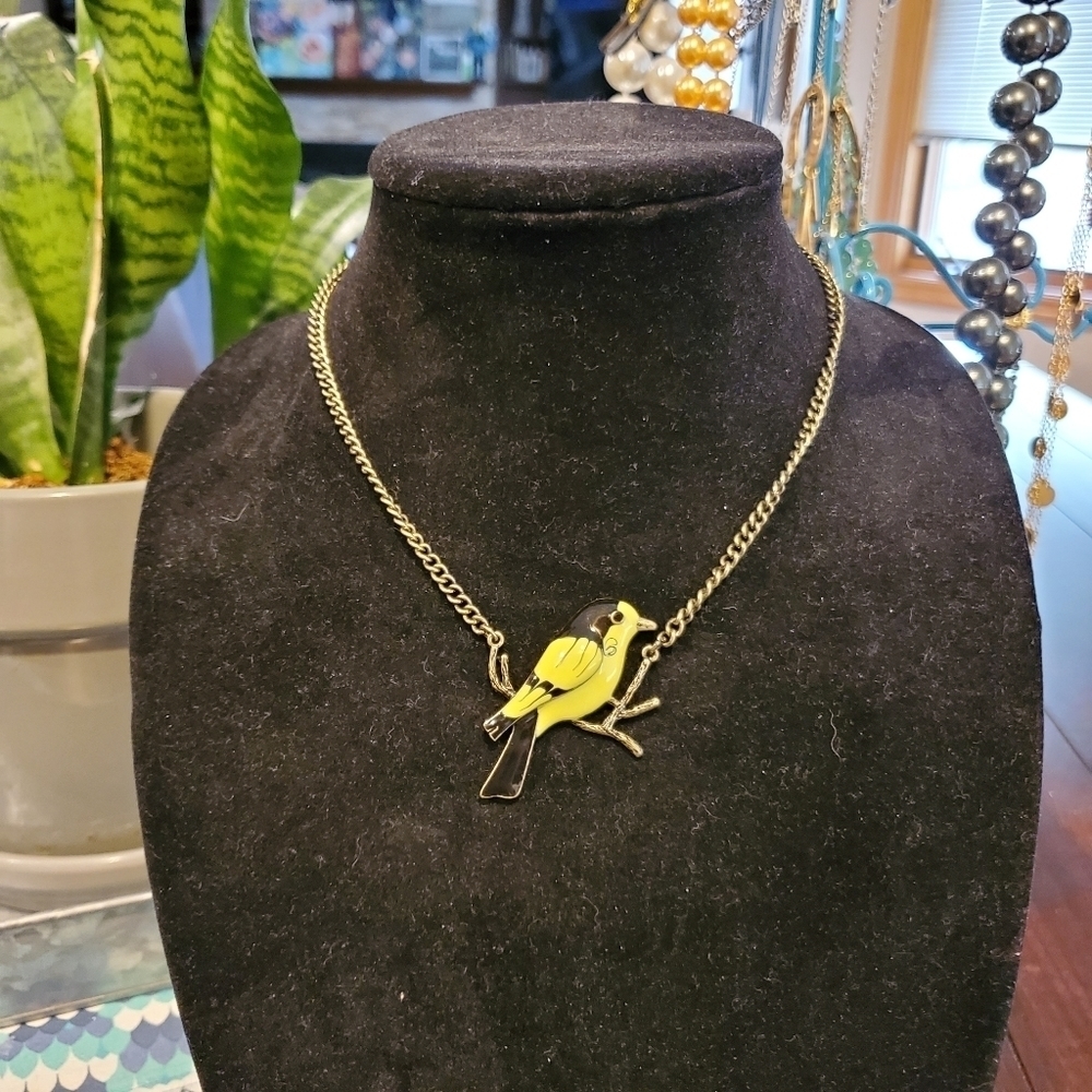 Beautiful Bird on Bronzed Chain